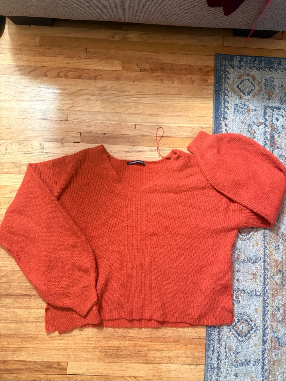 Threadbare Soft V-Neck Orange Women's Sweater size L